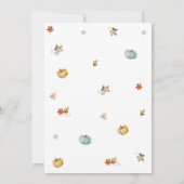 Herfst Pumpkin-Baby shower Kaart (Achterkant)