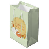 Herfst Pumpkin Baby shower Medium Cadeauzakje (Voorkant Gekanteld)