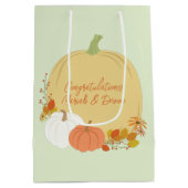 Herfst Pumpkin Baby shower Medium Cadeauzakje (Achterkant)