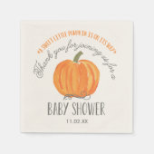 Herfst Pumpkin | Baby shower Napkin Servetten (Voorkant)