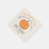 Herfst Pumpkin | Baby shower Napkin Servetten (Hoek)