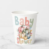 Herfst Pumpkin Baby shower Papieren Bekers (Achterkant)