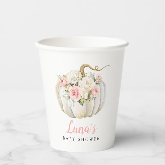 Herfst Pumpkin Baby shower Papieren Bekers (Voorkant)