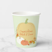 Herfst Pumpkin Baby shower Papieren Bekers (Achterkant)