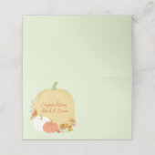 Herfst Pumpkin Baby shower Plaatskaartje (Buitenkant ongevouwen)