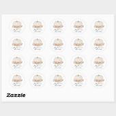 Herfst Pumpkin Baby shower Ronde Sticker (Vel)