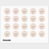 Herfst Pumpkin Baby shower Ronde Sticker (Vel)