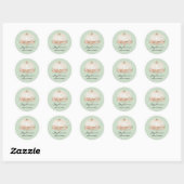 Herfst Pumpkin Baby shower Ronde Sticker (Vel)