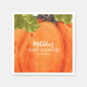 Herfst Pumpkin baby shower Servet (Voorkant)