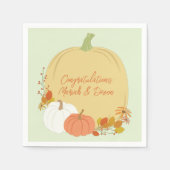 Herfst Pumpkin Baby shower Servet (Voorkant)