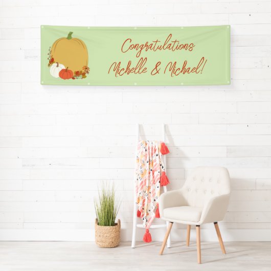 Herfst Pumpkin Baby shower Spandoek (Insitu)