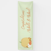 Herfst Pumpkin Baby shower Spandoek (Verticaal)