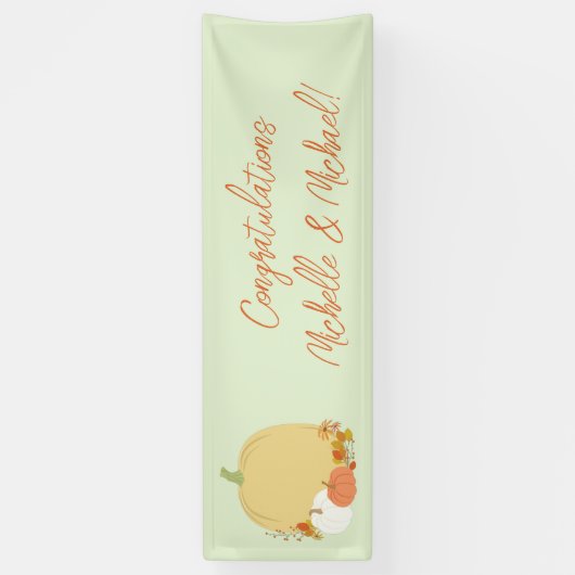 Herfst Pumpkin Baby shower Spandoek (Verticaal)