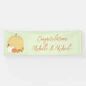 Herfst Pumpkin Baby shower Spandoek (Horizontaal)