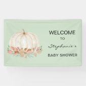 Herfst Pumpkin Baby shower Spandoek (Horizontaal)