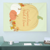 Herfst Pumpkin Baby shower Spandoek (Beurs)