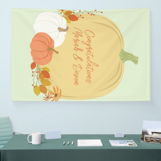 Herfst Pumpkin Baby shower Spandoek (Beurs)