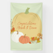 Herfst Pumpkin Baby shower Spandoek (Verticaal)