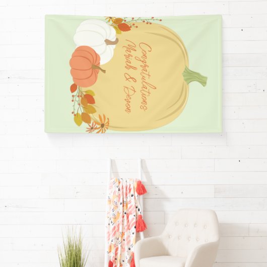 Herfst Pumpkin Baby shower Spandoek (Insitu)