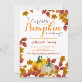 Herfst Pumpkin-Baby shower, uitnodiging (Voorkant)
