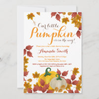 Herfst Pumpkin-Baby shower, uitnodiging