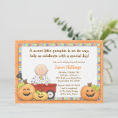 Herfst Pumpkin Baby shower Uitnodiging (Staand voorkant)