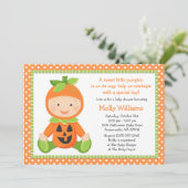 Herfst Pumpkin Baby shower Uitnodiging (Staand voorkant)