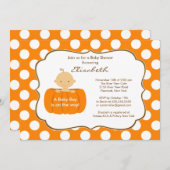 Herfst Pumpkin Baby Shower - Uitnodiging (Voorkant / Achterkant)