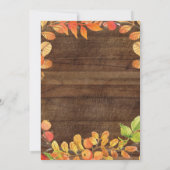 Herfst Pumpkin Baby shower Uitnodiging (Achterkant)