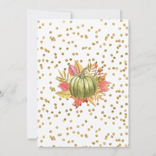 Herfst Pumpkin Baby shower Uitnodiging (Achterkant)