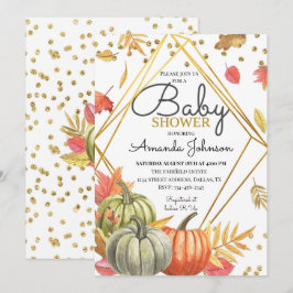 Herfst Pumpkin Baby shower Uitnodiging