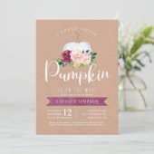 Herfst Pumpkin Baby shower Uitnodiging (Staand voorkant)