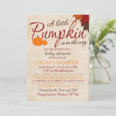 Herfst Pumpkin Baby shower Uitnodiging (Staand voorkant)