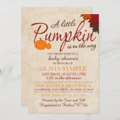 Herfst Pumpkin Baby shower Uitnodiging (Voorkant / Achterkant)