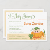 Herfst Pumpkin Baby shower Uitnodiging (Voorkant / Achterkant)