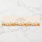 Herfst Pumpkin Baby shower Waterfles Etiket (Enkel label)