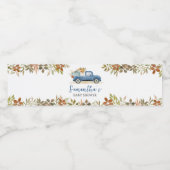 Herfst Pumpkin-Baby shower Waterfles Etiket (Enkel label)