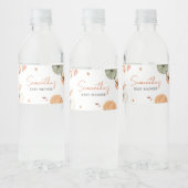 Herfst Pumpkin Baby shower Waterfles Etiket (Flessen)