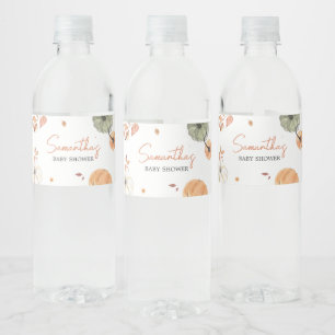 Herfst Pumpkin Baby shower Waterfles Etiket