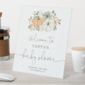 Herfst Pumpkin Baby shower Welkomstbord Reclamebord Met Voetstuk (Insitu)