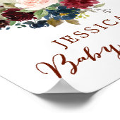 Herfst Pumpkin Baby shower Welkomstteken Poster (Hoek)