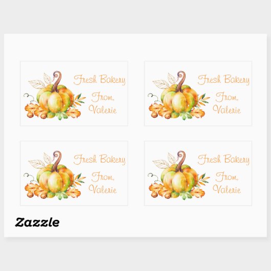 Herfst Pumpkin Bakery Label (Vel)
