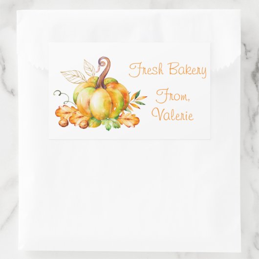 Herfst Pumpkin Bakery Label (Tas)