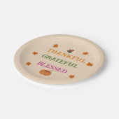 Herfst Pumpkin bedankt voor Grateful Blessed Papieren Bordje (Gekanteld)