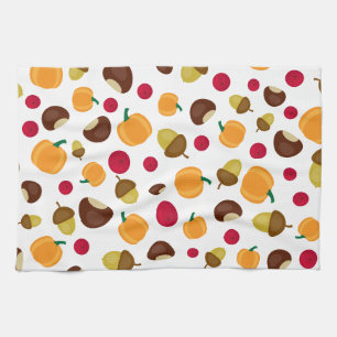Herfst Pumpkin Berries Pattern Theedoek