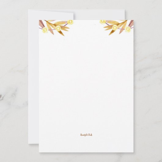 Herfst Pumpkin Bewegende Aankondiging (Achterkant)