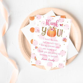 Herfst Pumpkin Birthday - Hartelijk dank Bedankkaart