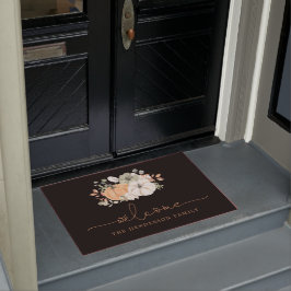 Herfst Pumpkin Black Welkomstgezin Doormat Deurmat