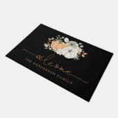 Herfst Pumpkin Black Welkomstgezin Doormat Deurmat (Schuin)