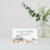 Herfst Pumpkin Boerderij Animal Tractor Diaper Raf Informatiekaartje (Staand voorkant)